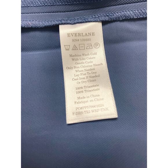 EVERLANE EVERLANE Japanese Goweave Midi Wrap Dress Dusty Blue NWT US 8 - Picture 14 of 14